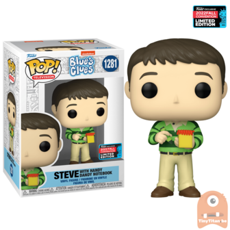 POP! TV Steve w/ Notebook 1281 Blue&#039;s Clues NYCC 2022 Exclusive LE