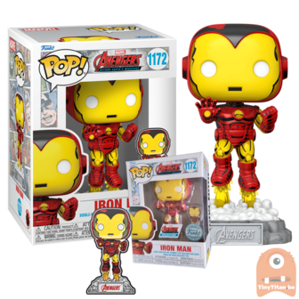 POP! Marvel Iron Man w/ Pin 1172 Avengers beyond Earth&#039;s Mightiest Exclusive