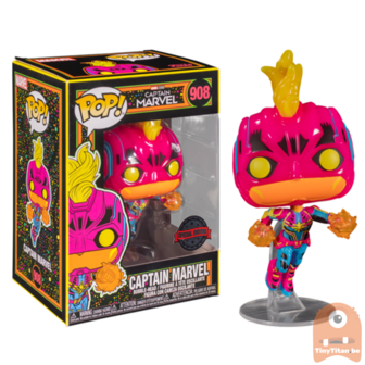 POP! Marvel Captain Marvel BlackLight 908 Avengers BL Exclusive 