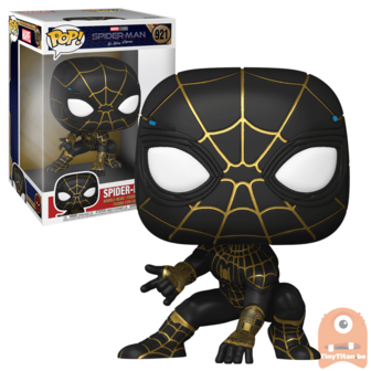 POP! Marvel Spider-Man Black &amp; Gold 10 INCH 921 No Way Home Exclusive LE
