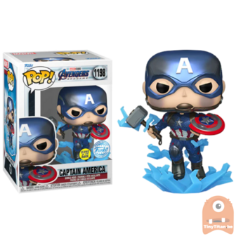 POP! Marvel Captain America GITD 1198 Avengers Endgame Exclusive