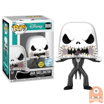 POP! Disney Jack Skellington Scare GITD 808 The Nightmare Before Christmas Exclusive