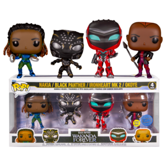 Funko POP! Black panther Wakanda Forever GITD 4-Pack Disney Exclusive