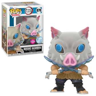 POP! Animation Inosuke Hashibira Flocked 870 Demon Slayer Exclusive