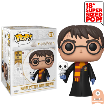 Funko POP! Harry Potter w/ Hedwig Super Sized  18 INCH 01 Wizarding World