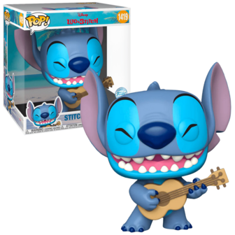 Funko POP! Stitch w/ Ukulele 1419 Jumbo 10 INCH Lilo &amp; Stitch Exclusive