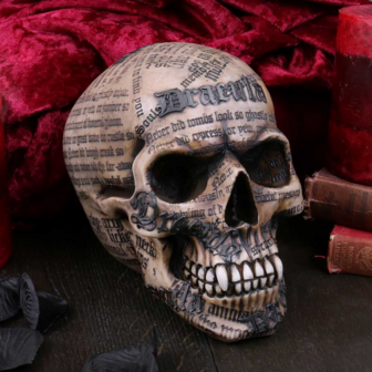 Nemesis Now - Dracula's Tale Vampire Novel Quote Skull 18.5cm