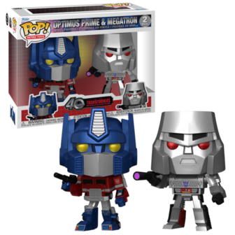 Funko POP! Retro Toys Optimus Prime &amp; Megatron Metallic 2-Pack Transformers Exclusive