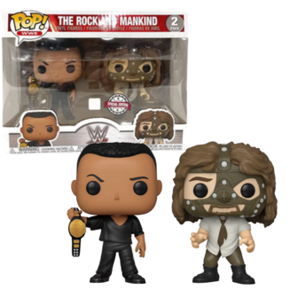 Funko POP! SPORTS The Rock and Mankind 2-Pack WWE Exclusive 
