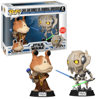 Funko POP! Jar Jar Binks vs. General Grievous 2-pack Star Wars Exclusive 