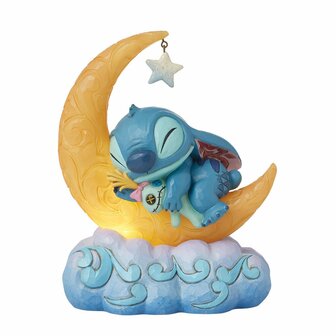 Disney Traditions Sweet Dreams (Stitch &amp; Scrump on Light-up Moon Figurine)