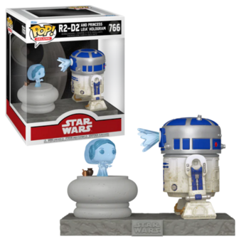 Funko POP! DLX R2-D2 AND PRINCESS LEIA HOLOGRAM 766 Star Wars 