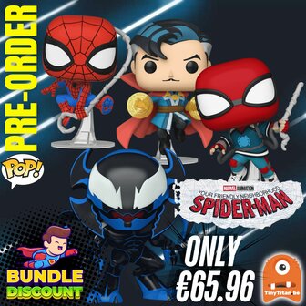 FUNKO POP! SUPER DISCOUNT BUNDLE OF 4 - FRIENDLY NEIGHBORHOUD SPIDER-MAN Pre-Order