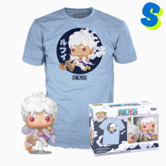 Funko POP! &amp; TEE Box Luffy Gear Five - One Piece Exclusive - S