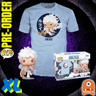 Funko POP! &amp; TEE Box Luffy Gear Five - One Piece Exclusive - XL
