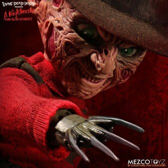Mezco - Livbing Dead Dolls - Nightmare on Elm Street Talking Freddy Krueger 25 cm