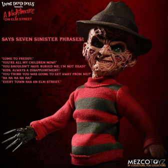 Mezco - Livbing Dead Dolls - Nightmare on Elm Street Talking Freddy Krueger 25 cm