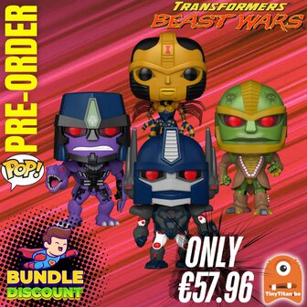 FUNKO POP! SUPER DISCOUNT BUNDLE OF 4 TRANSFORMERS: BEAST WARS Pre-Order