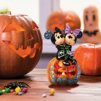 Disney Traditions Spine-tingling Sweethearts (Mickey &amp; Minnie LED Pumpkin) 6016596