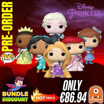 FUNKO POP! Super Discount Bundle of 6 (Winter Outfit) Disney Princess Holiday Pre-Order