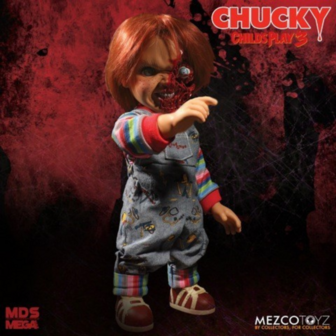 Mezco - CHUCKY - Child&#039;s Play 3 - Talking Figure Pizza Face Chucky - 38cm