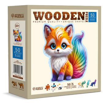 Cute Fox 50 Wooden Puzzle