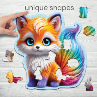 Cute Fox 50 Wooden Puzzle