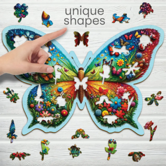 Colorful Butterfly 150 Wooden Puzzle