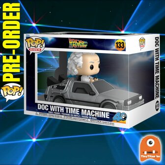 FUNKO POP! Rides Deluxe Doc with Time Machine Back to the Future Pre-Order