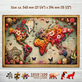 Colorful Map 1000 Wooden Puzzle