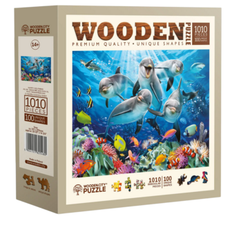 Happy Dolphins 1000 Wooden Puzzle