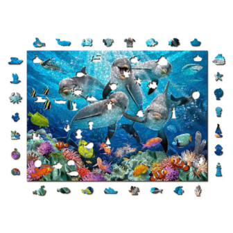Happy Dolphins 1000 Wooden Puzzle