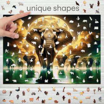 Elephant Dreams 1000 Wooden Puzzle