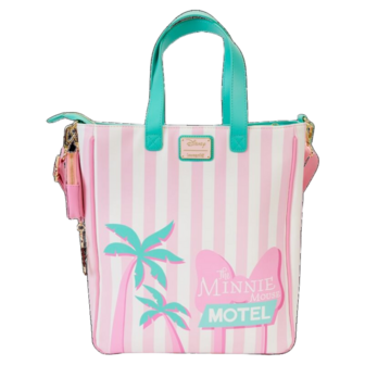 LOUNGEFLY Minnie Mouse Vacation Style Tote Bag With Coin Purse