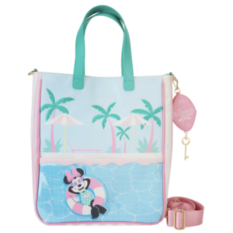 LOUNGEFLY Minnie Mouse Vacation Style Tote Bag With Coin Purse