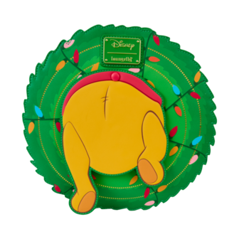 LOUNGEFLY Winnie the Pooh - Pooh Stuck in Wreath Glow in the Dark 9&quot; Faux Leather Crossbody Bag