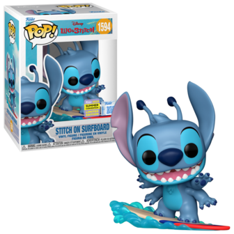 Funko POP! Stitch on Surfboard 1594 SDCC Lilo &amp; Stitch  Exclusive