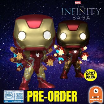 FUNKO POP! Plus Iron Man with Beams GITD 1555 INFINITY SAGA Exclusive Pre-Order