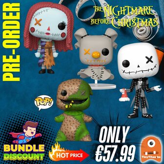 FUNKO POP! Super Discount Bundle of 4 THE NIGHTMARE BEFORE CHRISTMAS Pre-Order