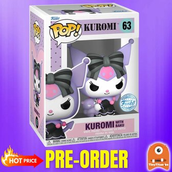 Funko POP! SANRIO 63 KUROMI WITH BAKU Pre-Order
