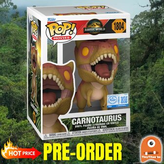 Funko POP! JURASSIC WORLD REBIRTH 1804 CARNOTAURUS EXCLUSIVE Pre-Order