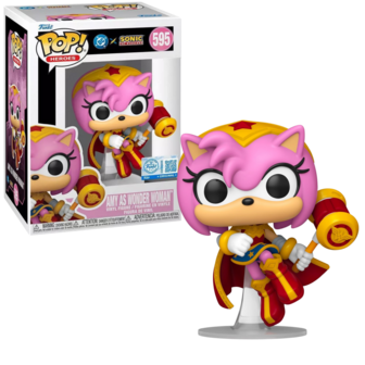 Funko POP! JLA &amp; SONIC 595  Amy as Wonder Woman Exclusive