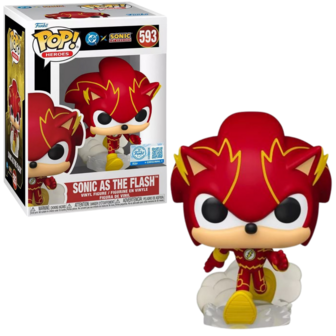 Funko POP! JLA &amp; SONIC 593 Sonic as The Flash Exclusive