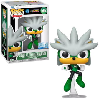 Funko POP! JLA &amp; SONIC 592 Silver As The Green Lantern Exclusive