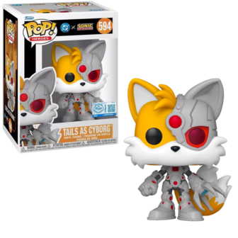 Funko POP! JLA &amp; SONIC 594 Tails as Cyborg Exclusive