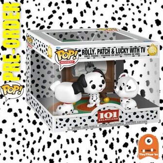 Funko POP! Moments 101 DALMATIANS 1664 - Rolly, Patch &amp; Lucky with TV Pre-Order