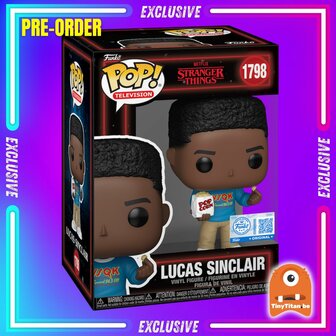 Funko POP!  Stranger Things 1798 Lucas Sinclair (with Popcorn) EXCLUSIVE Pre-Order
