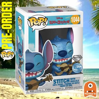 Funko POP! LILO &amp; STITCH 1044 Stitch with Ukulele (Diamond) Pre-Order