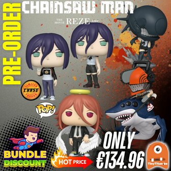 FUNKO POP! Super Discount Bundle of 4 + Chase CHAINSAW MAN REZE Pre-Order
