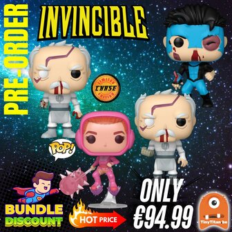 FUNKO POP! Super Discount Bundle of 3 + Chase INVINCIBLE Pre-Order